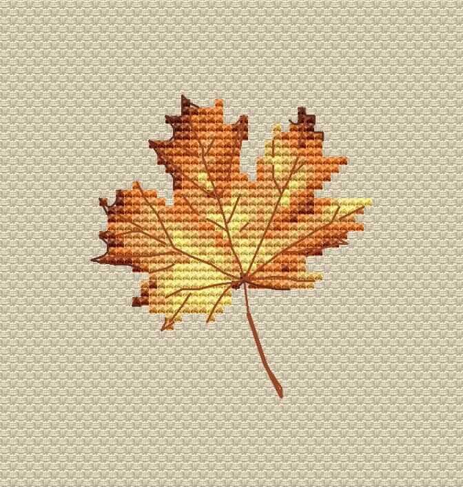 Смеха для вышивки "Осенний кленовый лист"